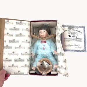 VTG ASHTON-DRAKE GALLERIES PORCELAIN RICKY DOLL IN ORIG PKG - RH-9394-B SEVERINO